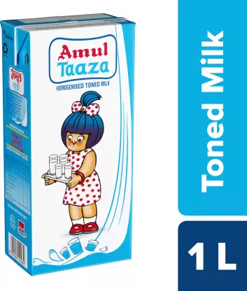 AMUL TAAZA HOMOGENISED TONED MILK